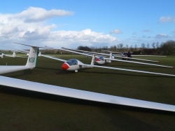 queue to take off