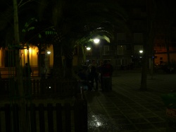 followed by botellon in a town square
