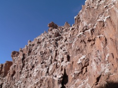 salt leached out of rocks