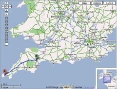 3 hours to 
Penzance and Land's End